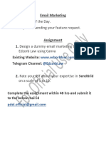 Email Marketing Assignment
