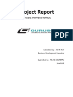 Project Report For Gurusons