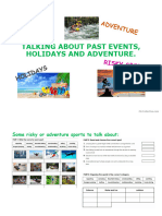 Talking About Past Events, Holidays and Adventure