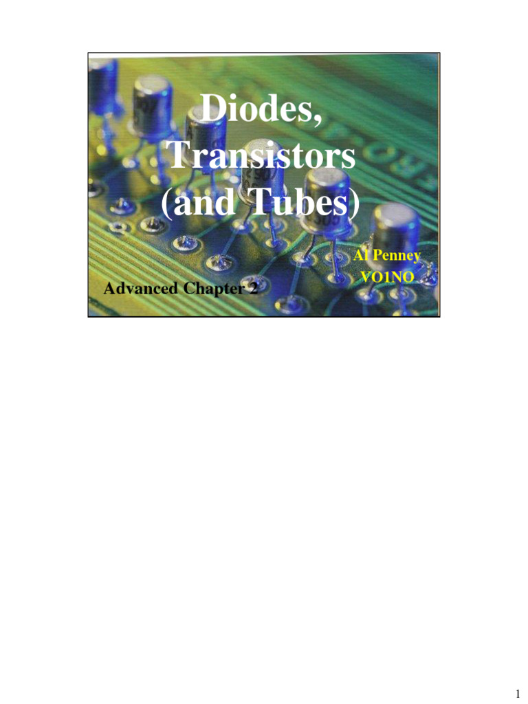 Advanced Chapter 02 Diodes and Transistors PDF PN Junction Diode