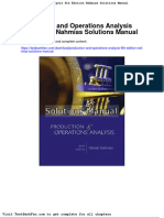Full Download Production and Operations Analysis 6th Edition Nahmias Solutions Manual
