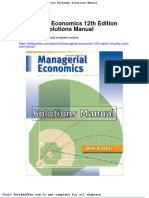 Full Download Managerial Economics 12th Edition Hirschey Solutions Manual