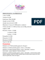 Presupuesto 130 Personas - 2023