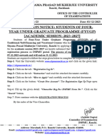 03.12.2023 - Registration Notice Students - Session 2023-2027