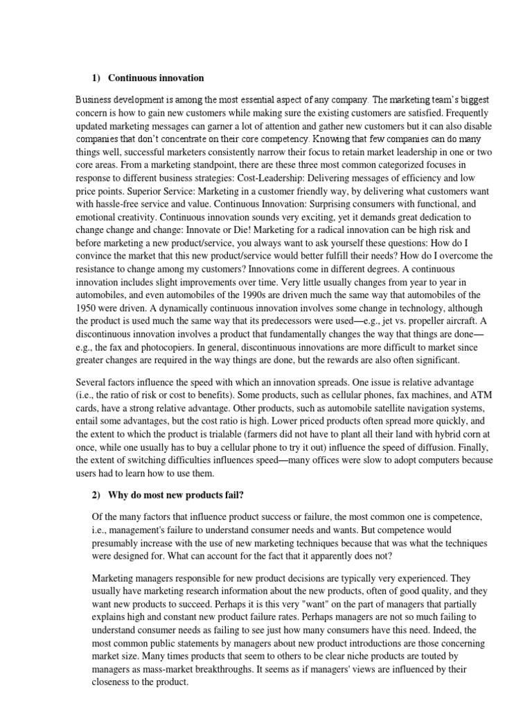 Final Marketing | PDF | Innovation | Marketing