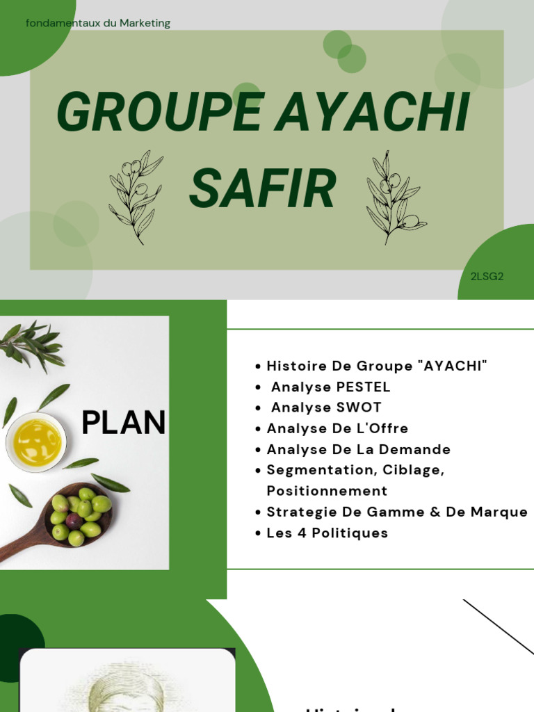 Analyse Marketing du Groupe Ayachi | PDF | Huile d'olive ...