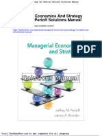 Full Download Managerial Economics and Strategy 1st Edition Perloff Solutions Manual