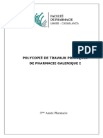 Polycopié TP Pharmacie Galénique I