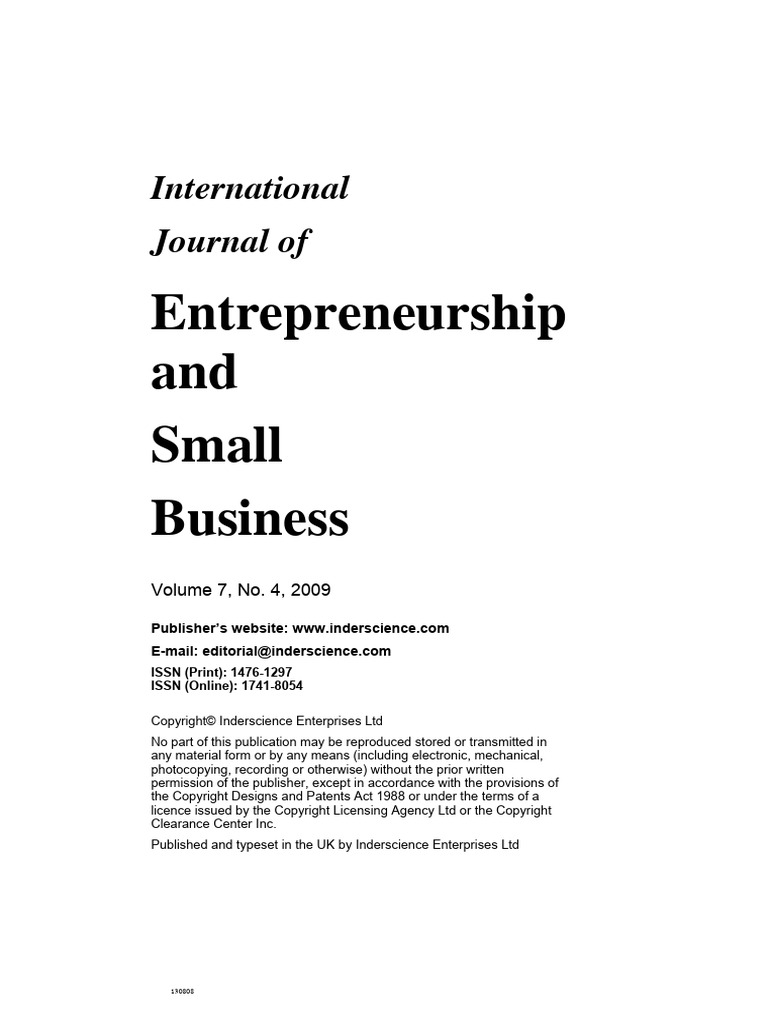 Entrepreneurship and Small Business - Compress | PDF | Innovation ...