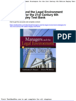 Full Download Managers and The Legal Environment Strategies For The 21st Century 6th Edition Bagley Test Bank