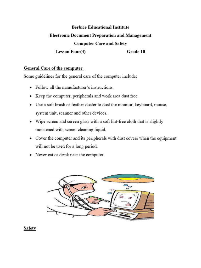 Computer Care and Safety | PDF | Computer Virus | Antivirus Software