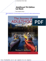 Full Download Journey of Adulthood 7th Edition Bjorklund Test Bank