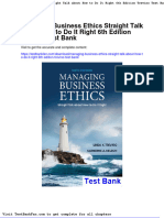 Full Download Managing Business Ethics Straight Talk About How To Do It Right 6th Edition Trevino Test Bank