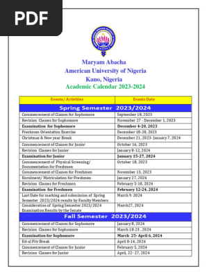 2023-2024 Academic Calender-1 | PDF