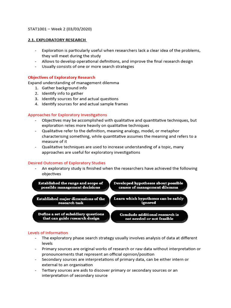 Exploratory Research Techniques in Management | PDF | Qualitative ...