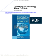 Full Download Managing Engineering and Technology 6th Edition Morse Test Bank