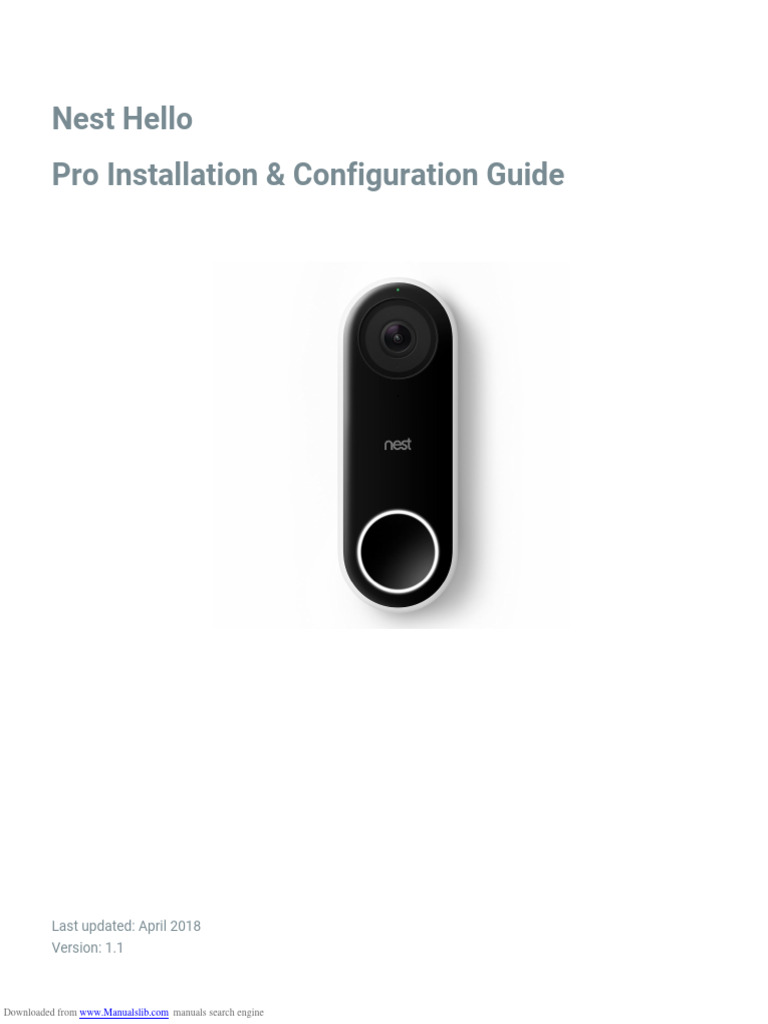 Google Nest Hello Videodeurbel | PDF | Wi Fi | Electrical Connector
