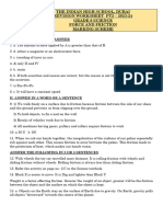 Ms - GR - 8 Pt2 Science Revision Worksheet - Force and Friction