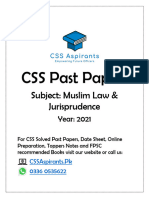 Muslim Law Jurisprudence 2021