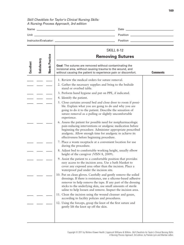 Removing Sutures and Removing Surgical Tape | PDF | Wound | Surgical Suture