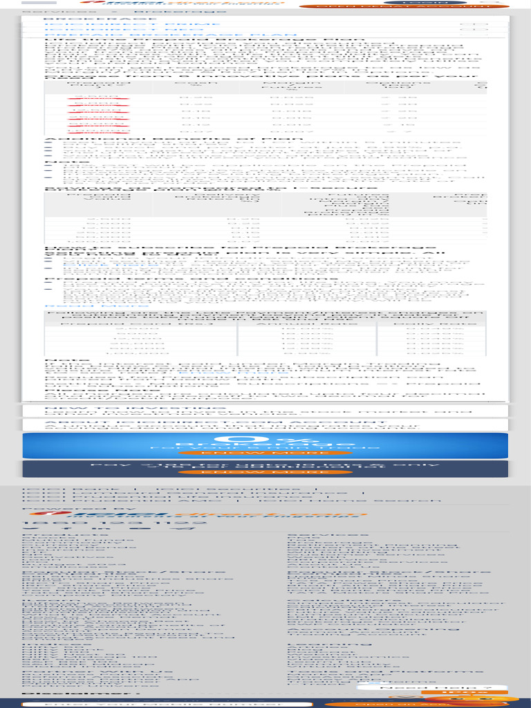 Prepaid Brokerage Plan Icicidirect Pdf Stored Value Card Interest