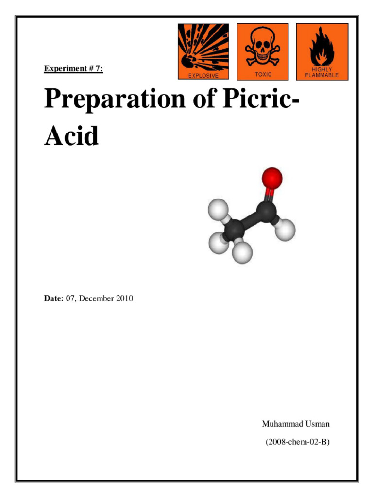 Preparation of Picric Acid PDF