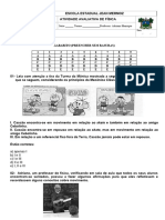 Avaliação de Física 1º Bim