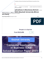 GU Computer Applications in Business Solved Question Paper 2023 (Gauhati University BCom 3rd Sem)