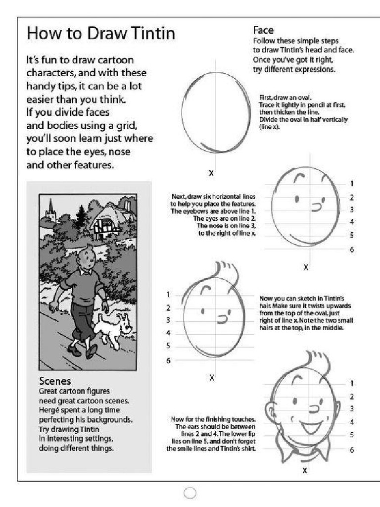 How To Draw Tintin | PDF