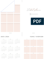 (Half Letter) 2023 2024 Sunday Start Student Planner Printables