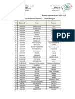 Liste Des Etudiants Master 2 Geo