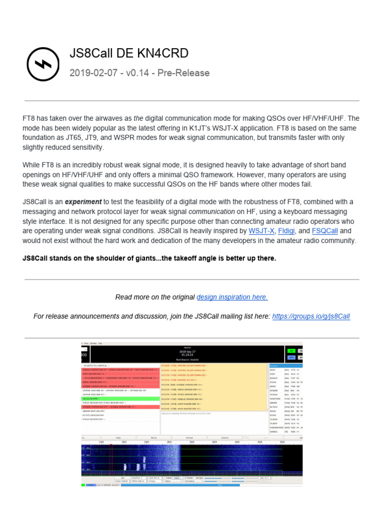 JS8 Call | PDF