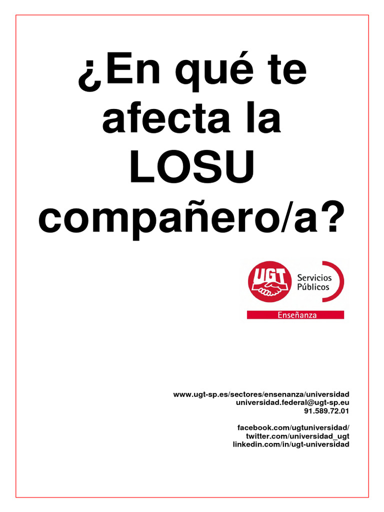Impacto de la LOSU en la Universidad | PDF