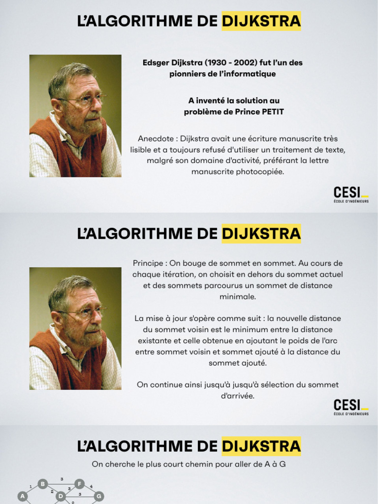 Algorithme de Dijkstra : Chemin le plus court | PDF | Concepts ...
