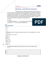 Números Complexos - Questões de Concursos: Resolução