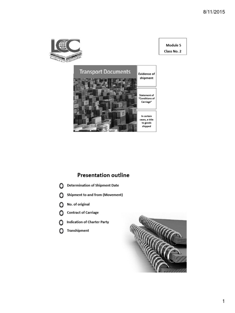 Class 2 transport document article 19 27 pdf bill of lading transport