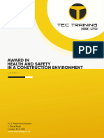 Level 1 Award in Health and Safety in A Construction Environment