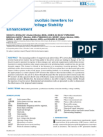 Control of Photovoltaic Inverters For Transient An