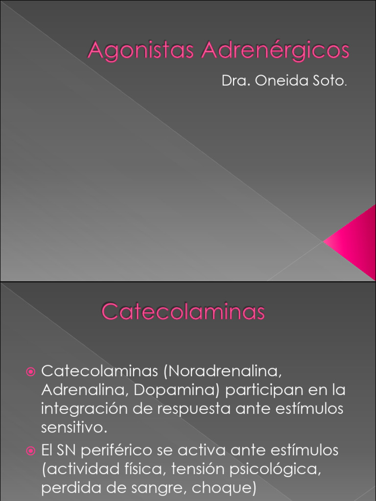 Agonistas Adrenergicos PDF Fisiología Drogas que actúan sobre el