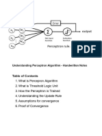 Understanding Perceptron Algorithm - Handwritten Notes