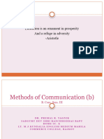 Methods of Communication (B) Sem III B.C.