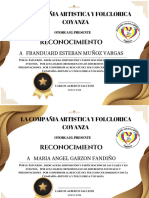 Certificado de Reconocimiento Finalización de Capacitación Elegante Blanco Dorado