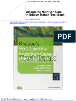 Full Download Krauses Food and The Nutrition Care Process 13th Edition Mahan Test Bank