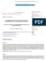 El Análisis Del Discurso Como Perspectiva Metodológica para Investigadores de Salud