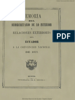 Memorias A La Convencion Nacional 1877