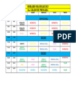 Horario 6T0 Primaria 2023