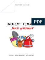 Proiect Tematic "MICII GRĂDINARI"