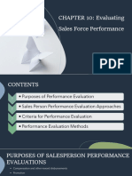 Chapter 10 Evaluating Sales Force Performance