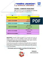 Rol de Evaluaciones - Iv Bimestre 2023