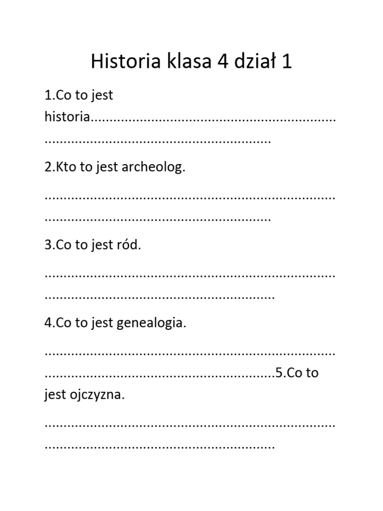 Historia Klasa 4 Nowa Era Sprawdzian z histori dział 1 klasa 4 nowa era | PDF